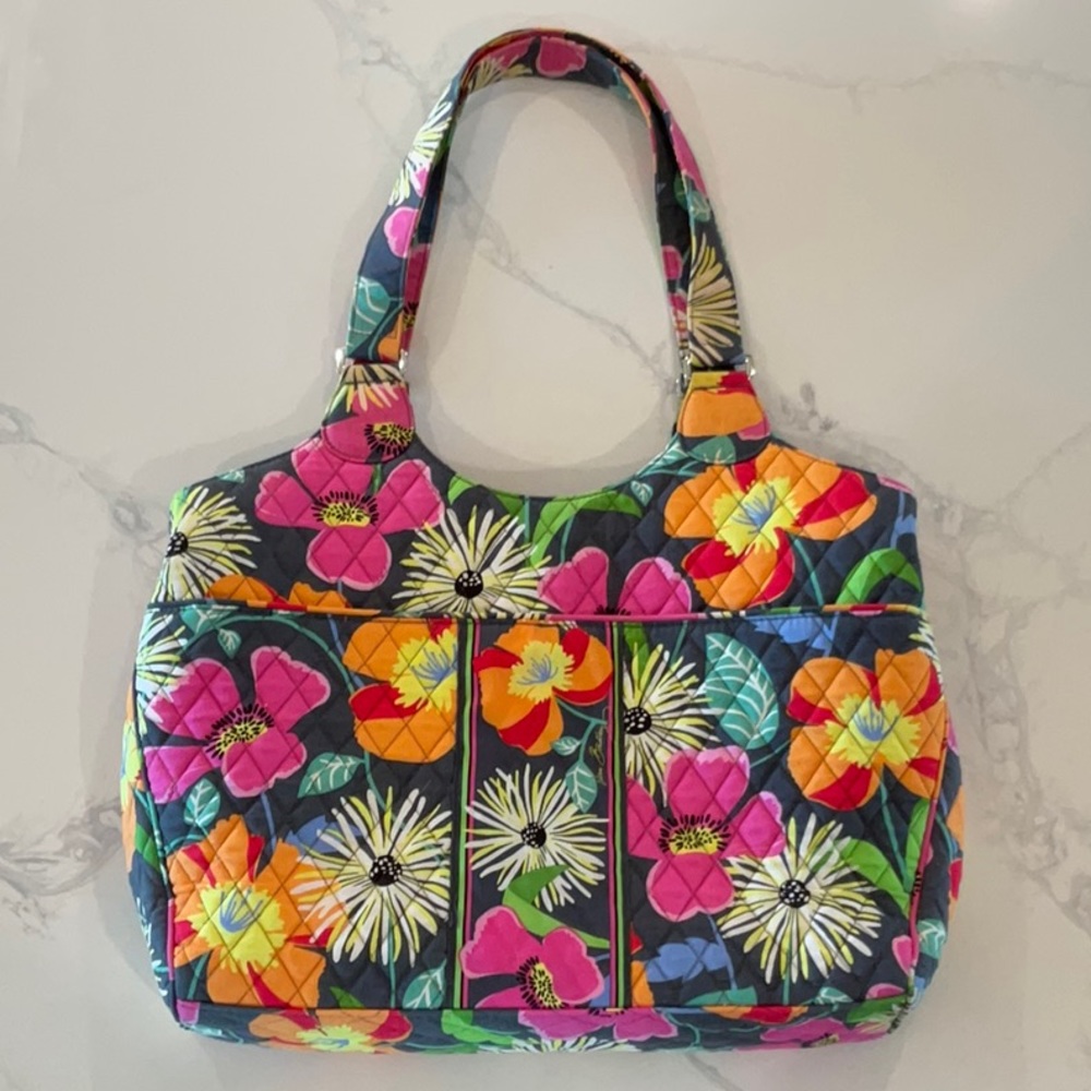 Vera Bradley Jazzy Blooms Laptop Carryall tote